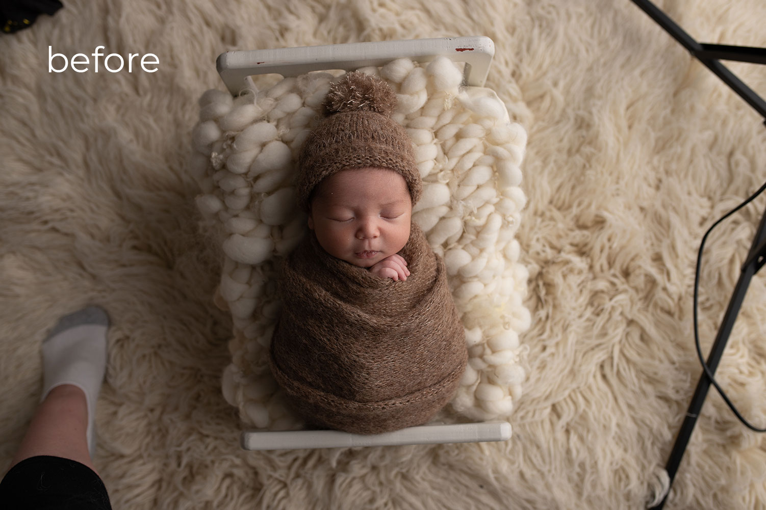 Newborn Photo Retouching before