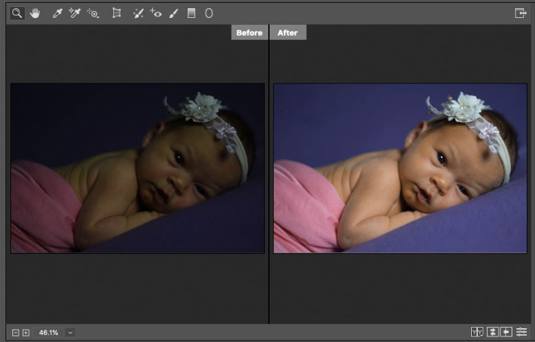 newborn photo retouching