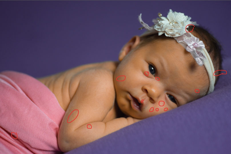 newborn photos retouching
