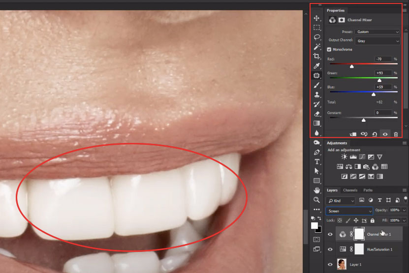 Whiten Teeth In Photoshop