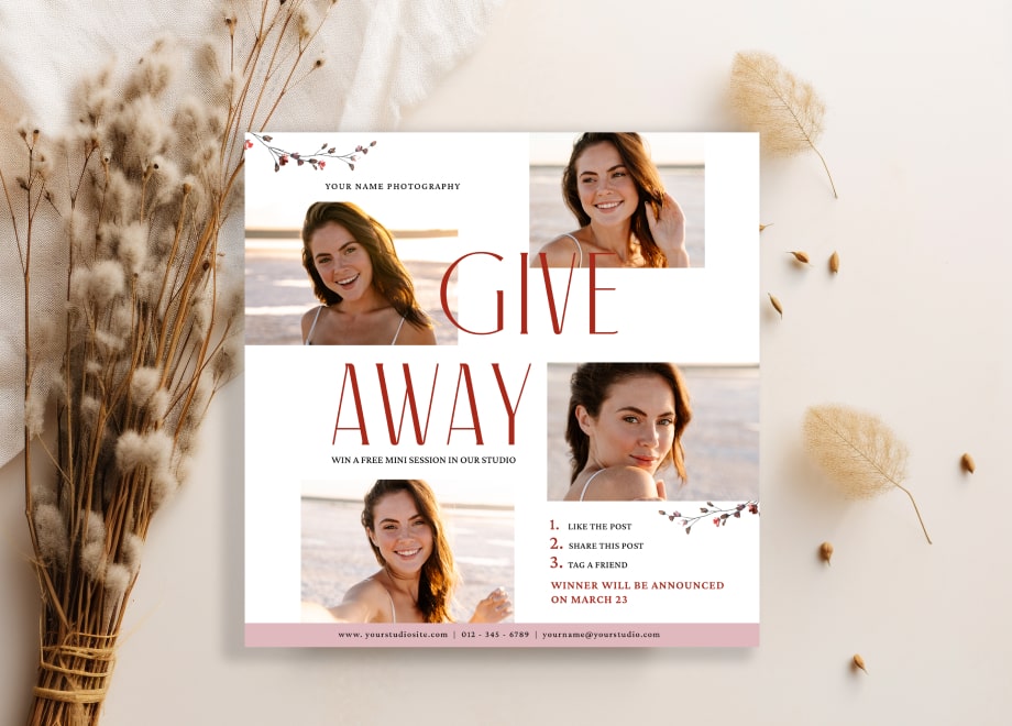 Portrait Photography Giveaway Template