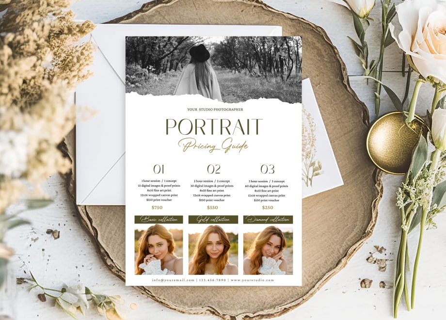 Portrait Pricing Guide Template for Photographers