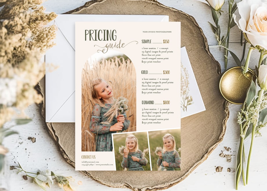 Children’s Pricing Guide Floral Template