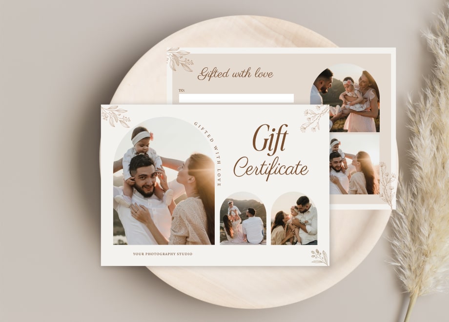 Warm Family Gift Certificates Template