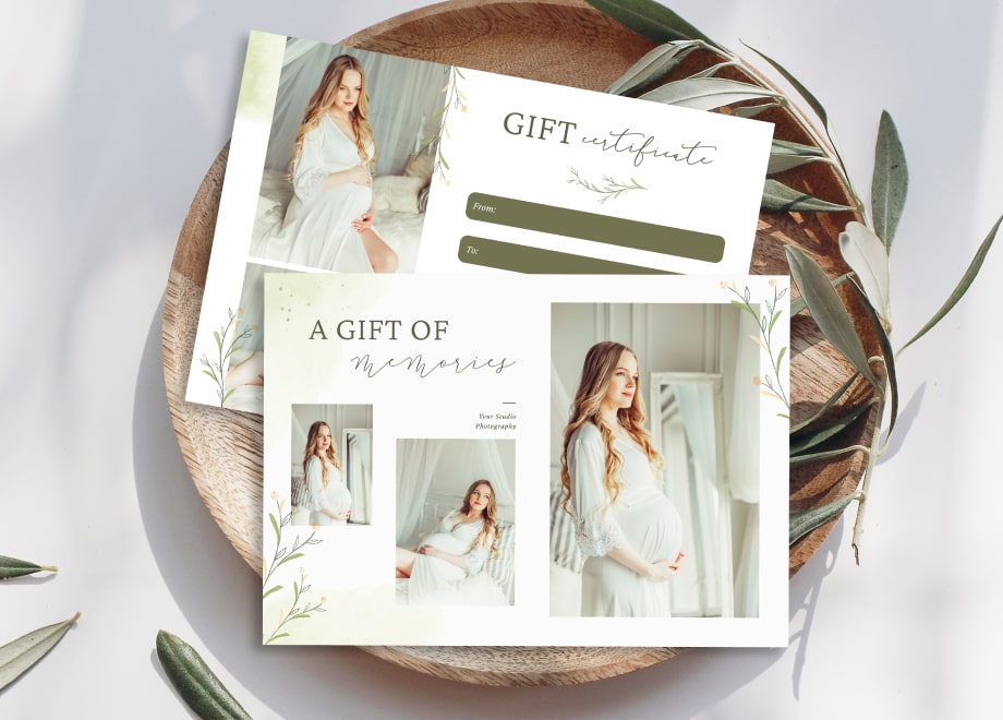 Maternity Gift Certificate Template for Spring