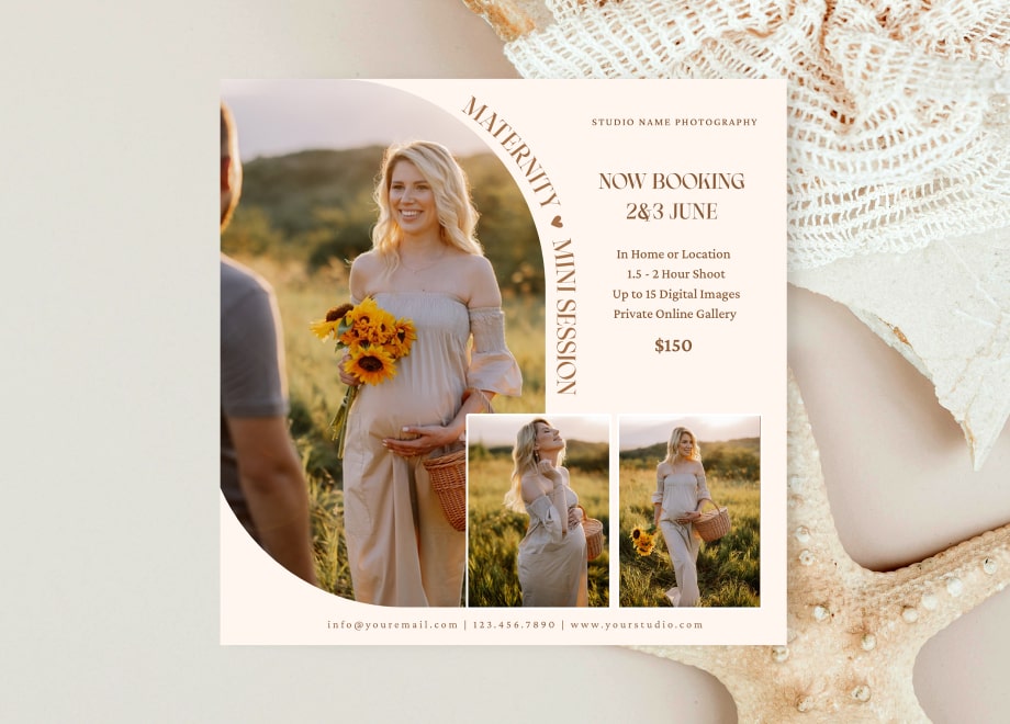 Maternity Mini Session Template for Summer