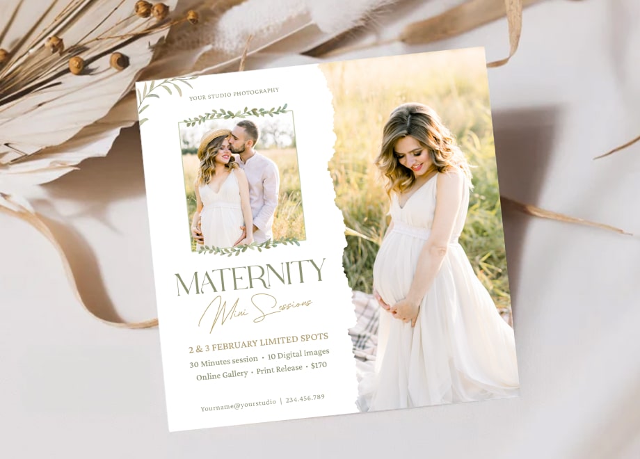 Maternity Mini Session Template for Spring