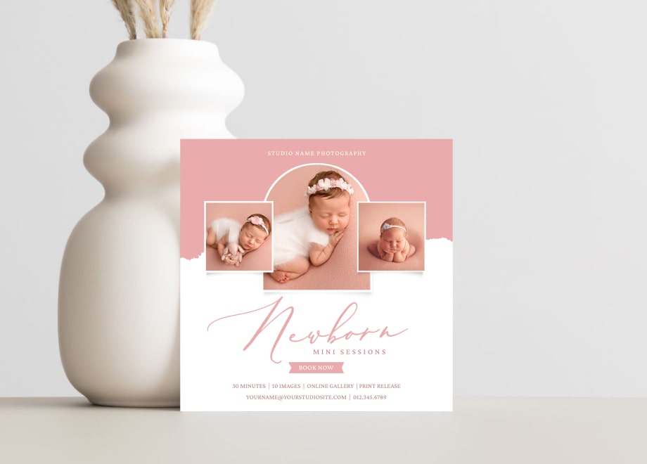 Sweet Pink Newborn Mini Session Template