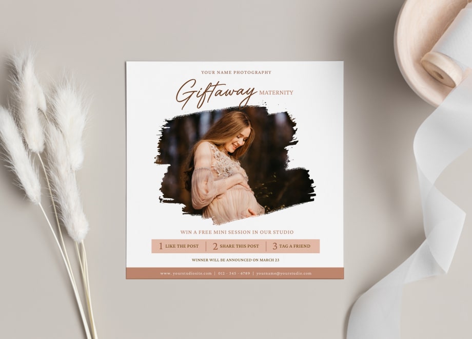 Maternity Photography Giveaway Template