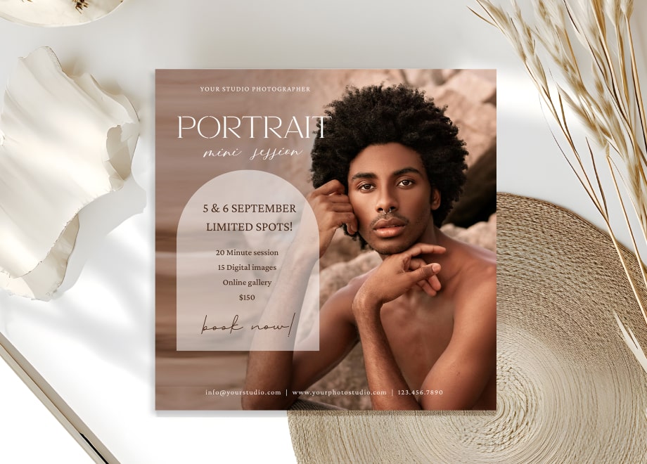 Warm Tone Portrait Mini Session Template