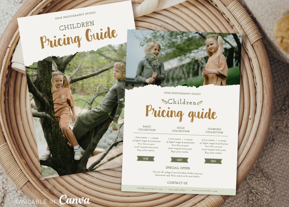 Pricing Guide With Three Session Template