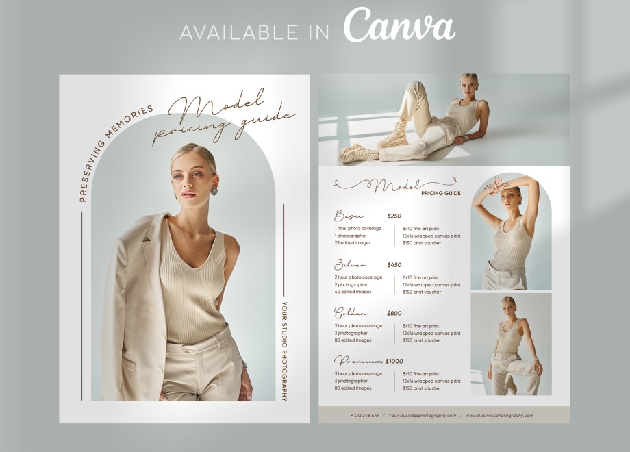 Model Photography Pricing Guide Template