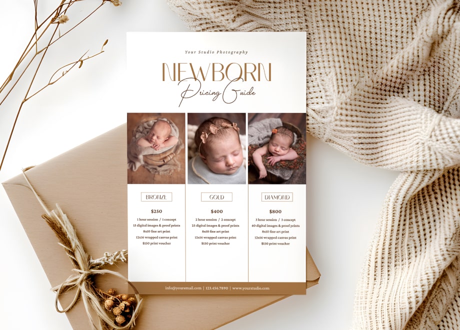 Newborn Photography Pricing Guide Template