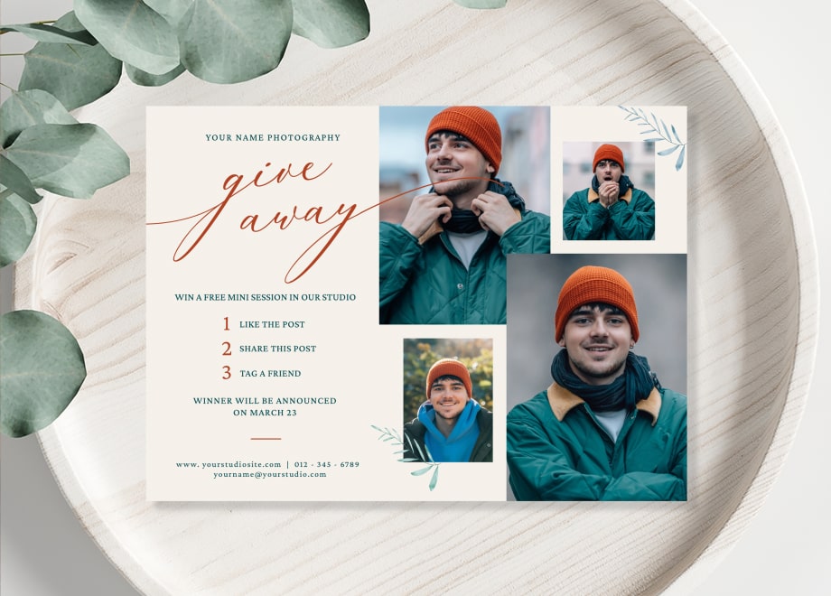 Delicate Portrait Photography Giveaway Template