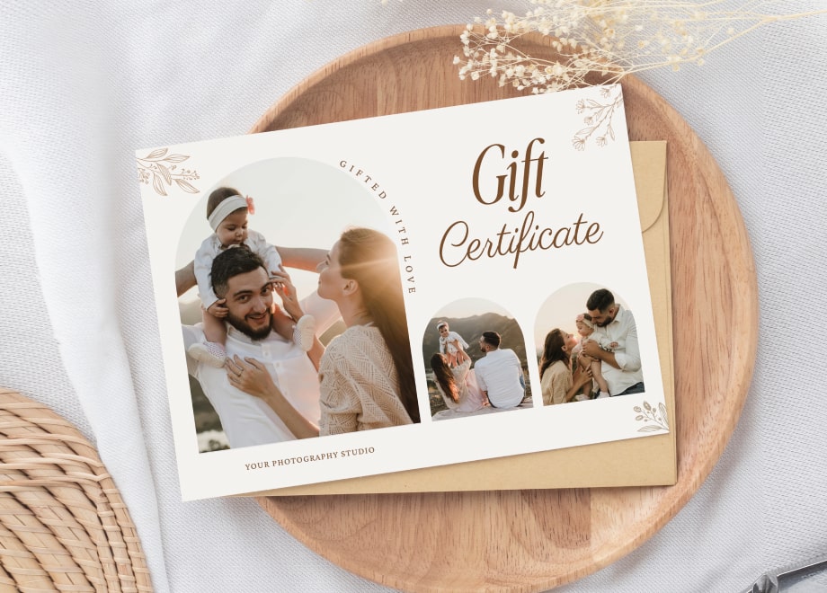 Warm Family Gift Certificates Template