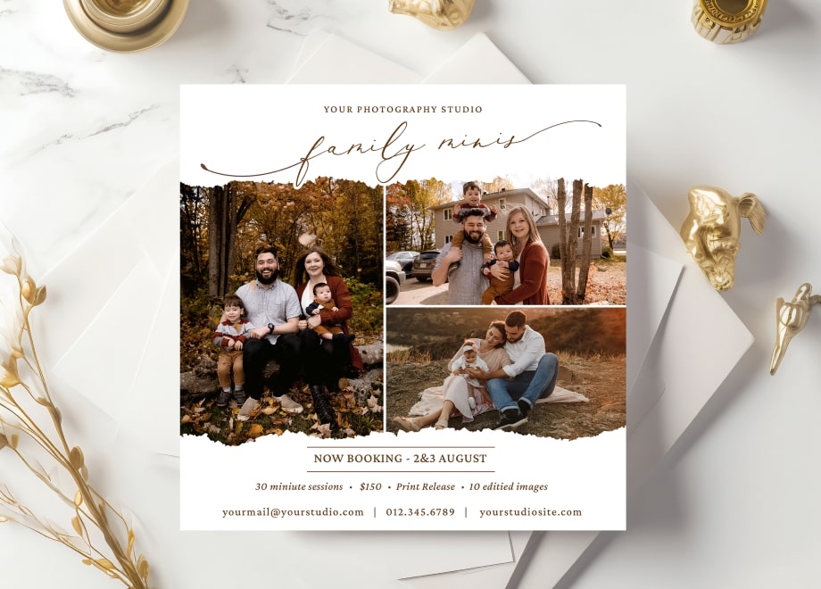 Family Mini Session Card Template