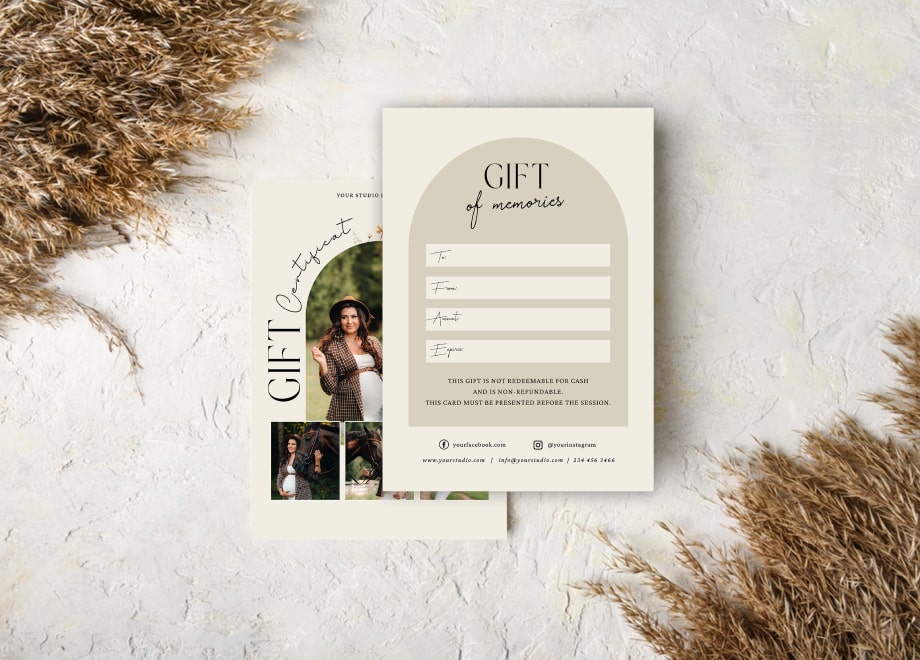 Floral Maternity Gift Certificate Template