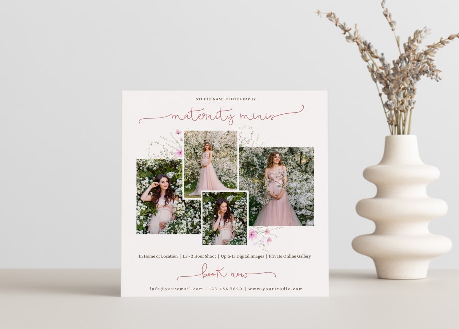 Floral Maternity Mini Session Template