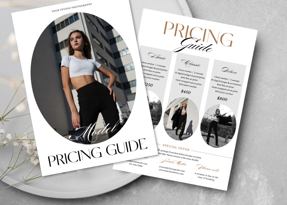 Basic Model Photography Pricing Guide Template