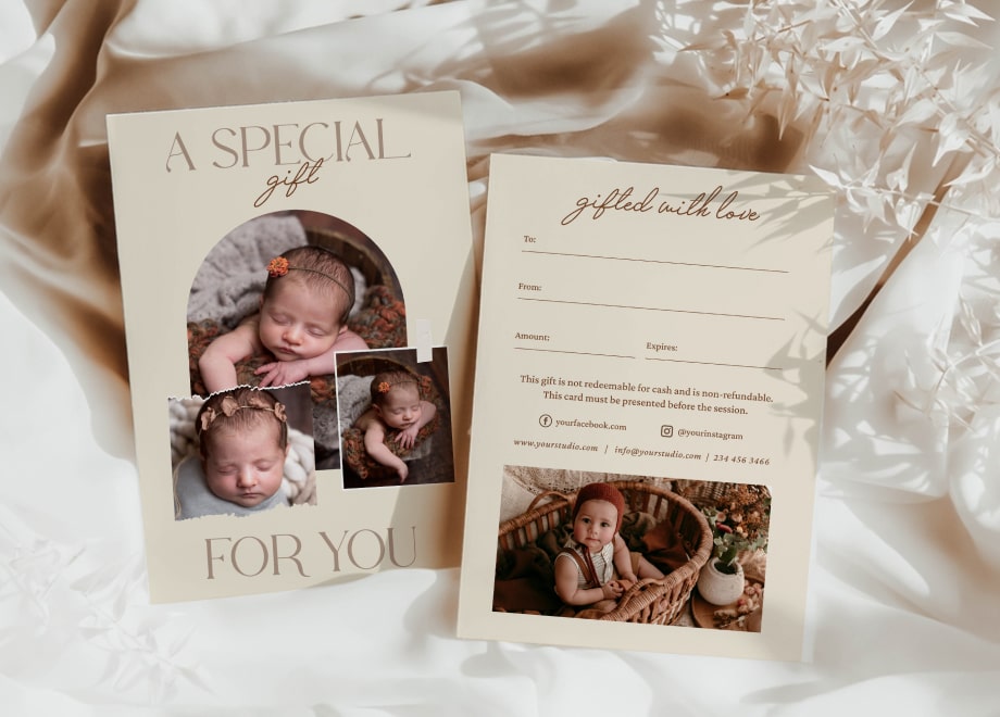 Newborn Photography Gift Certificates Template