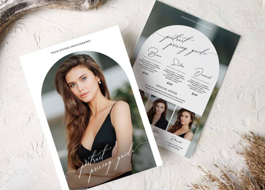 Arched Portrait Pricing Guide Template