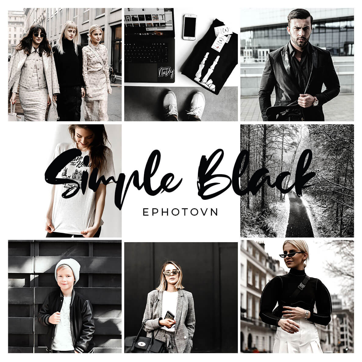 Simple Black – 6 Lightroom Presets