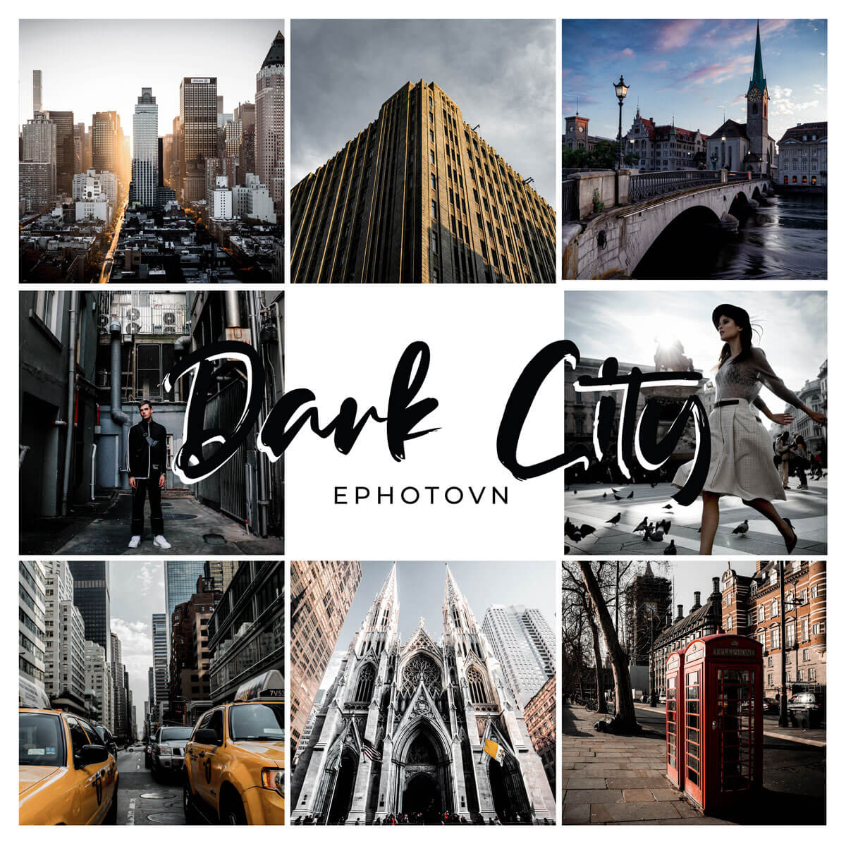 Dark City – 5 Lightroom Presets