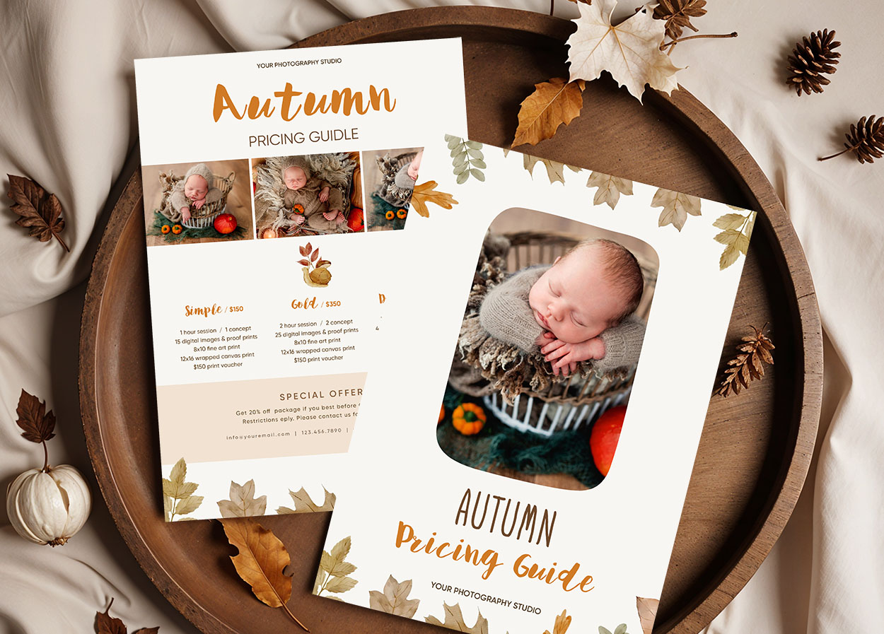 Newborn Autumn Pricing Guide Template